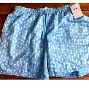 Nike Swim Shorts Men XXL Blue
Swoosh Drawstring Lined
Trunks